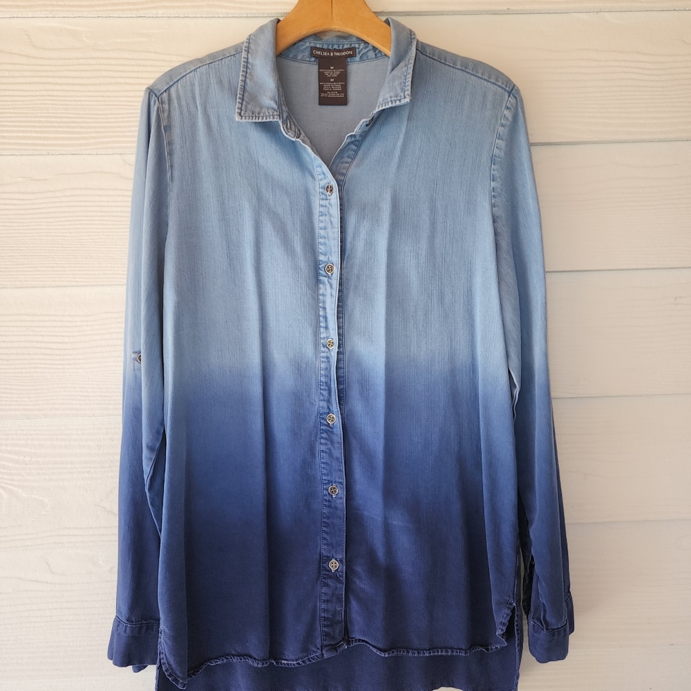 Chelsea & Theodore long-sleeve shirt. Size M